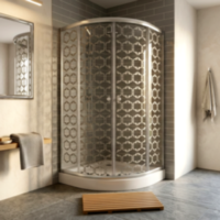 Душова кабіна KO&PO 7122-10, 90 × 90 см, напівкругла