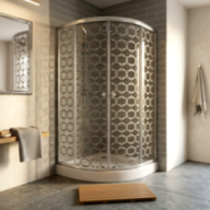Душова кабіна KO&PO 7122-10, 90 × 90 см, напівкругла